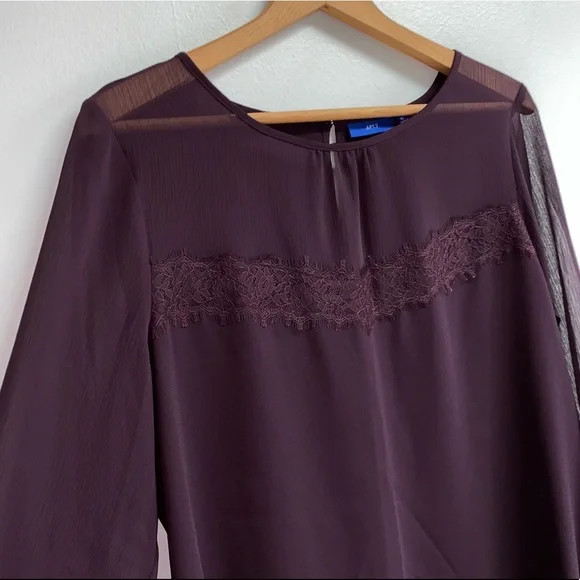 Apt. 9 Women's Purple Blouse - Picture 4 of 11